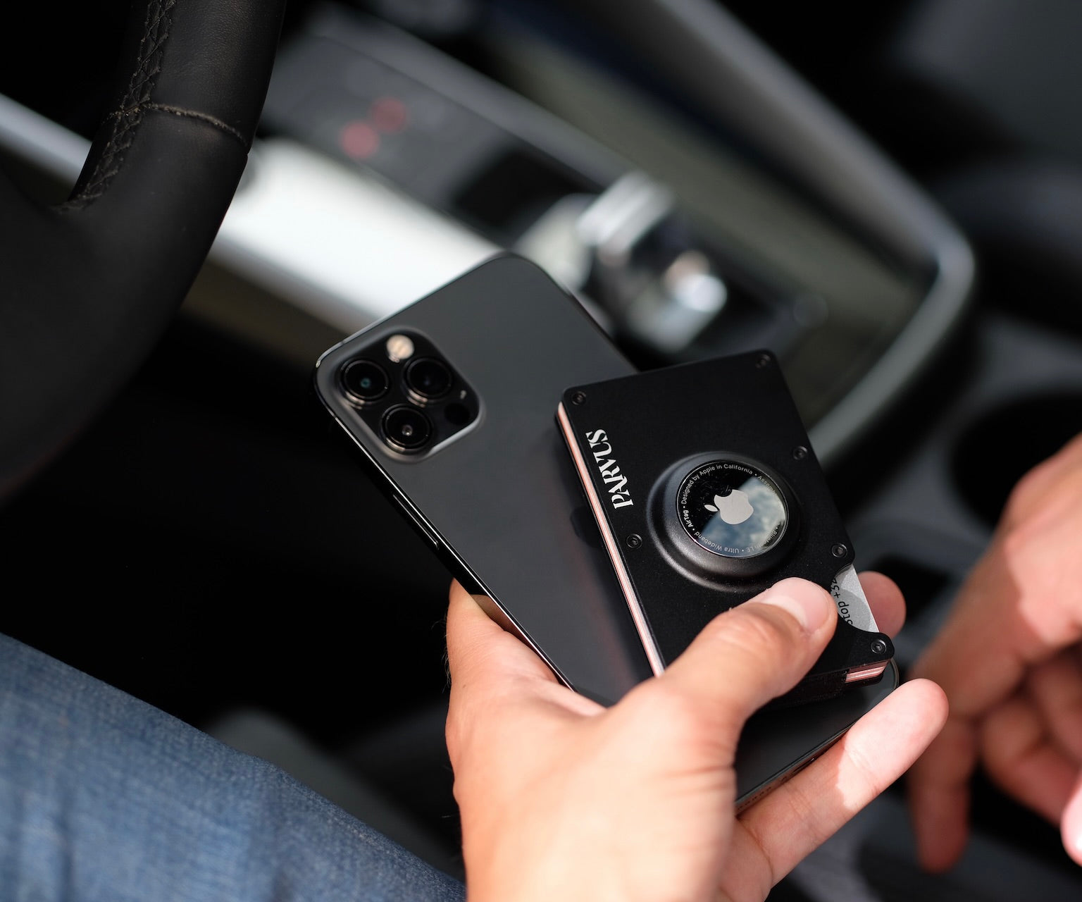 Parvus™ AirTag Wallet: Premium leather card holder wallet with built-in Apple AirTag slot. This smart wallet for men offers RFID protection, quick card access, and extra storage. Ideal as a credit card holder, card case, and wallet with AirTag. Best smart wallet choice.