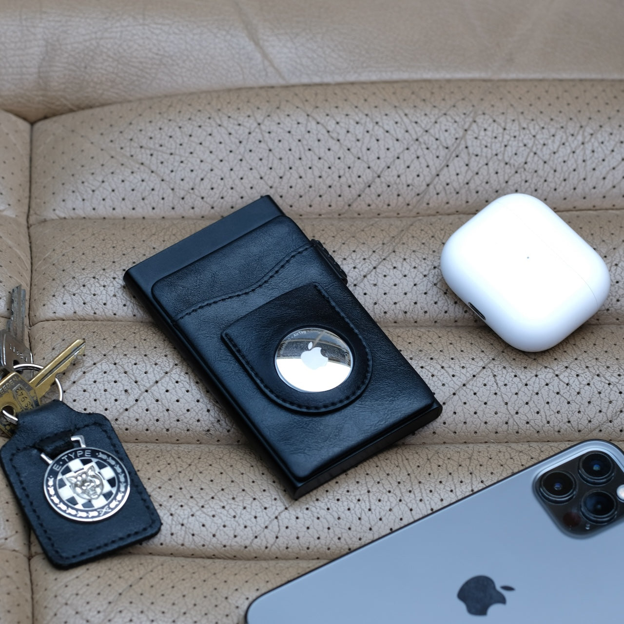 Parvus™ AirTag Wallet: Premium leather card holder wallet with built-in Apple AirTag slot. This smart wallet for men offers RFID protection, quick card access, and extra storage. Ideal as a credit card holder, card case, and wallet with AirTag. Best smart wallet choice.