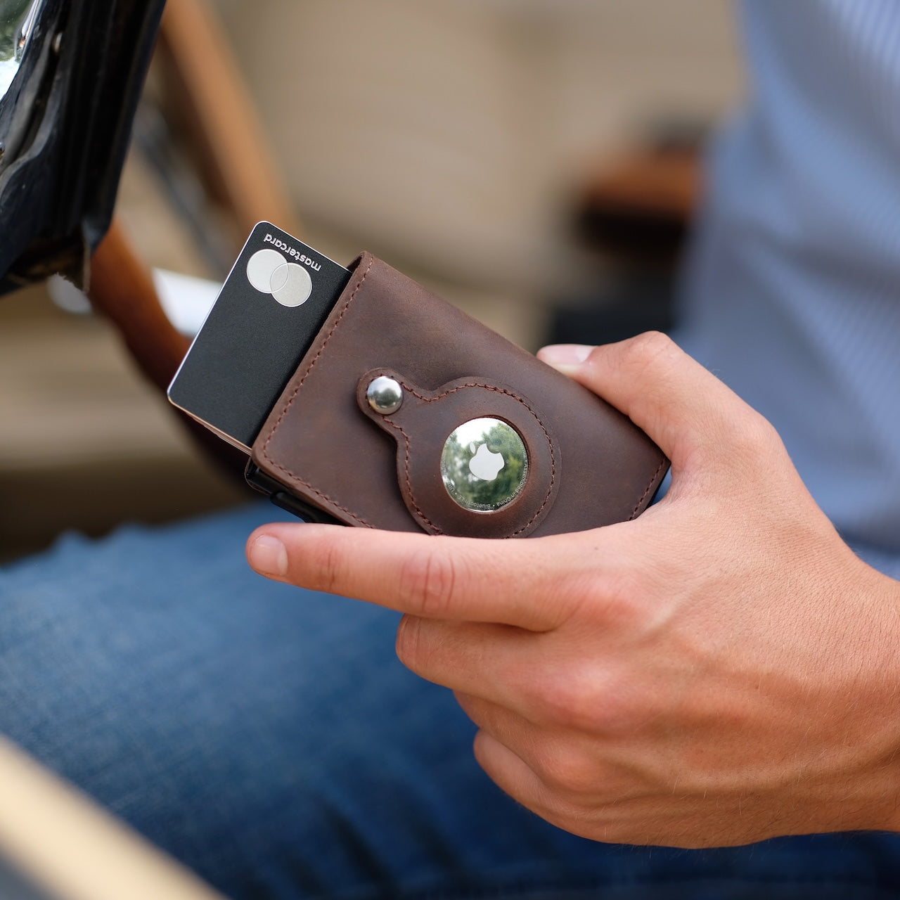 Parvus™ AirTag Wallet: Premium leather card holder wallet with built-in Apple AirTag slot. This smart wallet for men offers RFID protection, quick card access, and extra storage. Ideal as a credit card holder, card case, and wallet with AirTag. Best smart wallet choice.