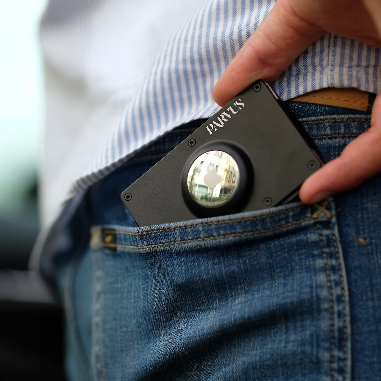 Parvus™ AirTag Wallet: Premium leather card holder wallet with built-in Apple AirTag slot. This smart wallet for men offers RFID protection, quick card access, and extra storage. Ideal as a credit card holder, card case, and wallet with AirTag. Best smart wallet choice.