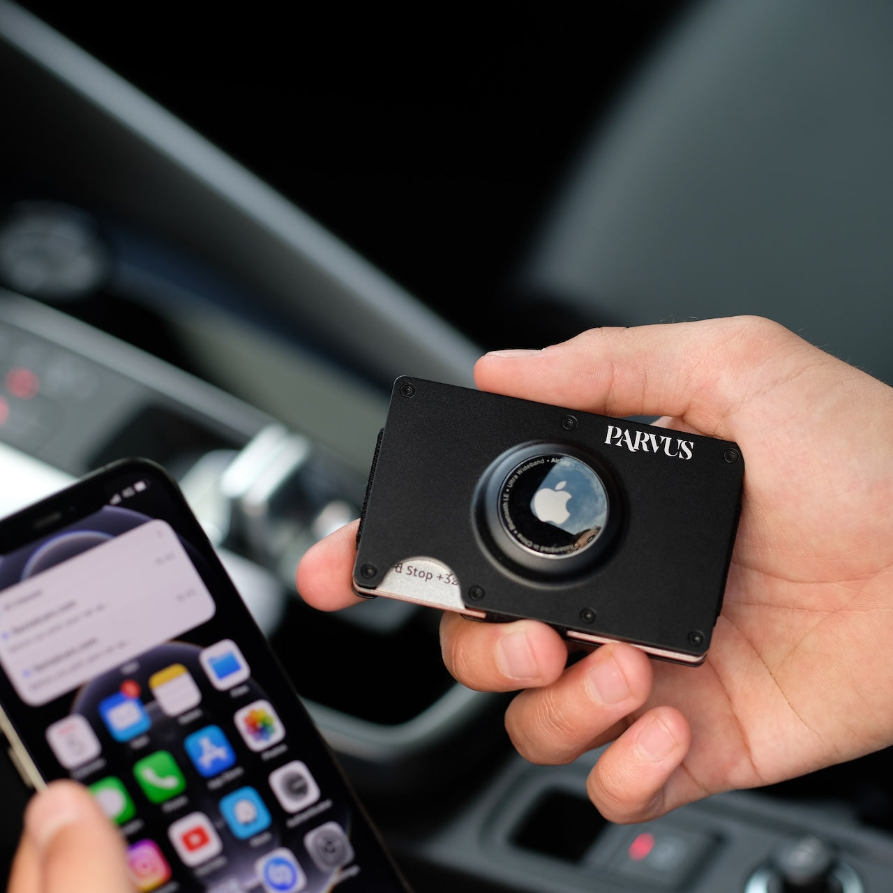 Parvus™ AirTag Wallet: Premium leather card holder wallet with built-in Apple AirTag slot. This smart wallet for men offers RFID protection, quick card access, and extra storage. Ideal as a credit card holder, card case, and wallet with AirTag. Best smart wallet choice.