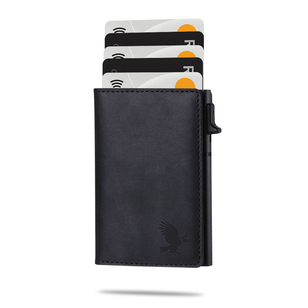 Parvus™ AirTag Wallet: Premium leather card holder wallet with built-in Apple AirTag slot. This smart wallet for men offers RFID protection, quick card access, and extra storage. Ideal as a credit card holder, card case, and wallet with AirTag. Best smart wallet choice.