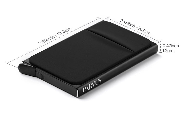 Parvus™ Silicon Slim RFID Blocking Wallet-dimensions